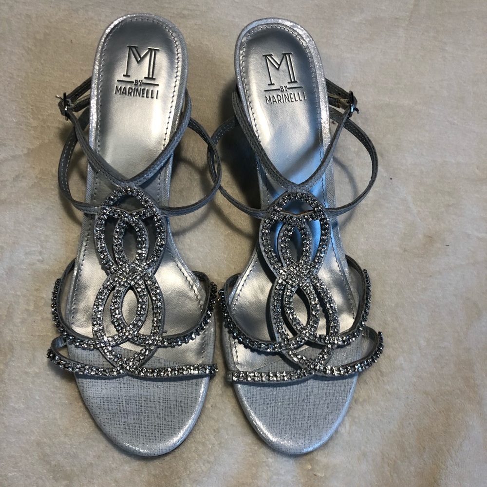 Silver Marinelli Formal Heels